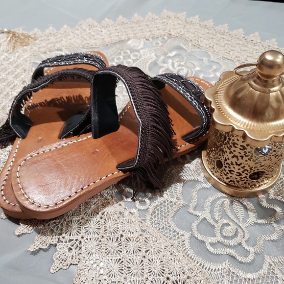 Leather handmade artisan sandals - Picture 2 of 6